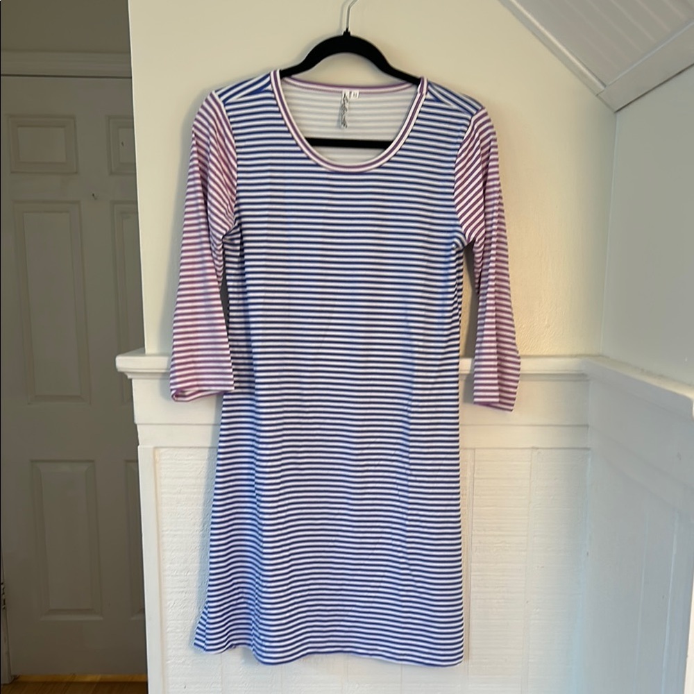 Lulu-B Colorful Clothing Striped 3/4 Sleeve Dress size XS